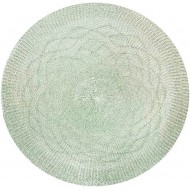 Lugar Americano Redondo Crochet Verde Menta